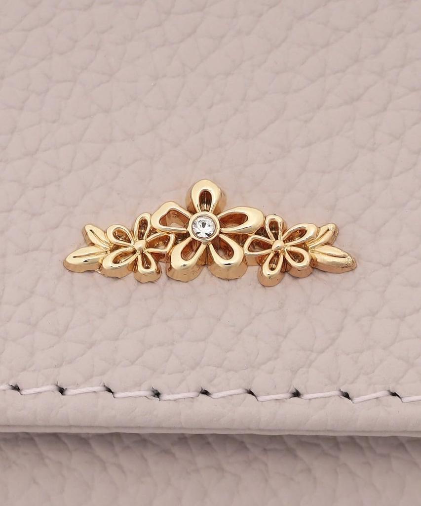 Afternoon Tea Living Key Case HQ43, Genuine Leather Key Case with Flower Charm  Afternoon Tea PREMIUM, Light Gray