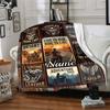 Motorcycle Adventure Theme Home Blanket Customize Your Names Comfortable Soft Lightweight Allseason Multipurpose Blanket For Picnics Sofas Offices