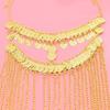 Gold Coin Veils Headband Coin Face Chain Belly Dance Jewelry Accessory Halloween Christams Cosplay Party Performances