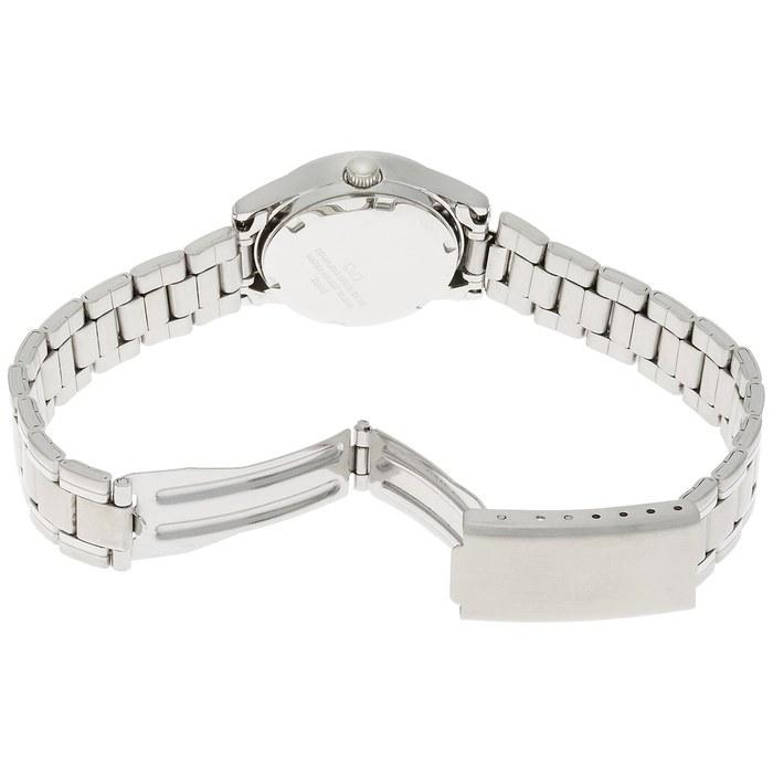 Citizen Q&Q Watch Analog Stainless Steel Waterproof Date Day Display Metal Band White Dial W473-201 Women's Silver Silver/White