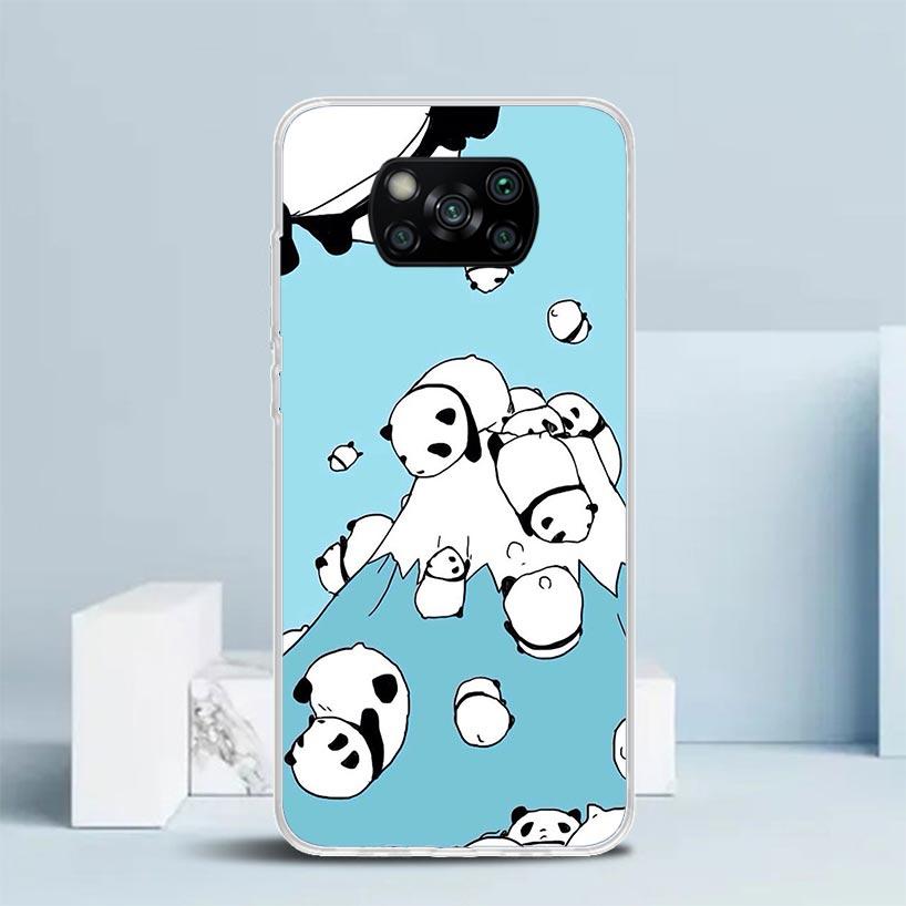 

Cartoon Cute Panda Bear Phone Case For Xiaomi Poco F7 Ultra X5 X6 X7 Pro M7 Redmi 15C 15 13C 13 12C 12 10C 10 10A 9 9C 9A 9T Cov Xiaomi Poco X5 Pro