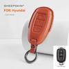 Sheepskin High-quality Car Key Case Cover Holder Key Shell Buckle For Hyundai Sonata Lafesta Elantra Santafe Mistra Ix25 Ix35