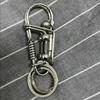 Stainless Steel Handicraft Key Ring Hanging Keychain Waist Buckle Matte Matte Bead Trinket Car Keyring Men Small Gift Decoration