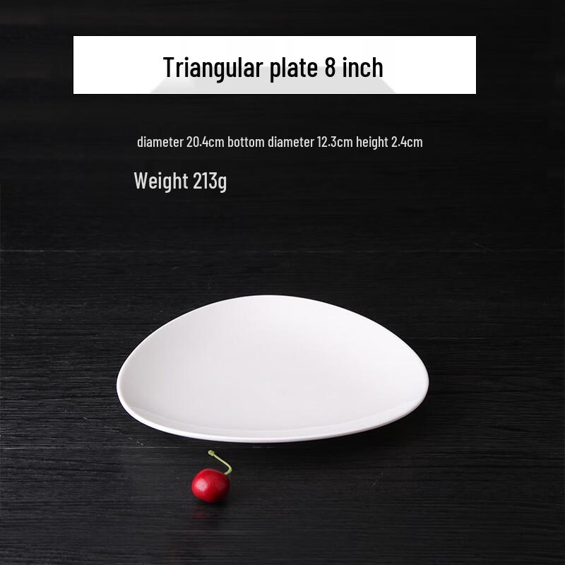 Qianxing A8 Melamine Triangular Serving Plates (Set of 10)