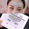 Glue Free 3D Rhinestones Sticker Fake Tattoo Disposable Crystal Facials Sticker Glitter Waterproof Temporary Tattoo Sticker