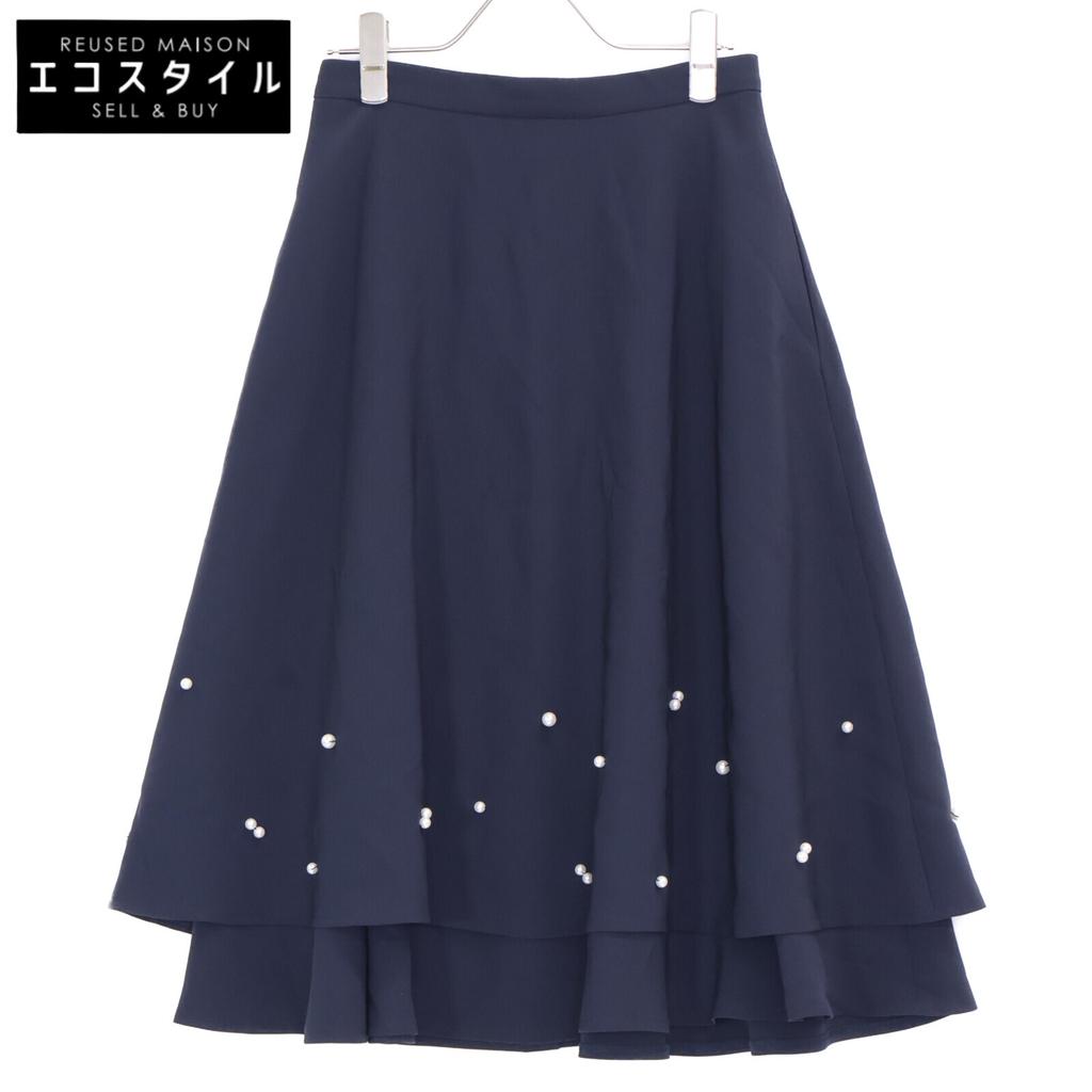 Rene Navy 6214020 Pearl Skirt skirt 34 NavyUsed
