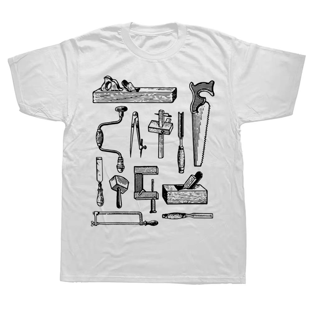 Nyhet Träbearbetningsverktyg Snickare Träarbetare T-shirts Streetwear Kortärmad Födelsedagspresenter Sommar T-shirt Herrkläder