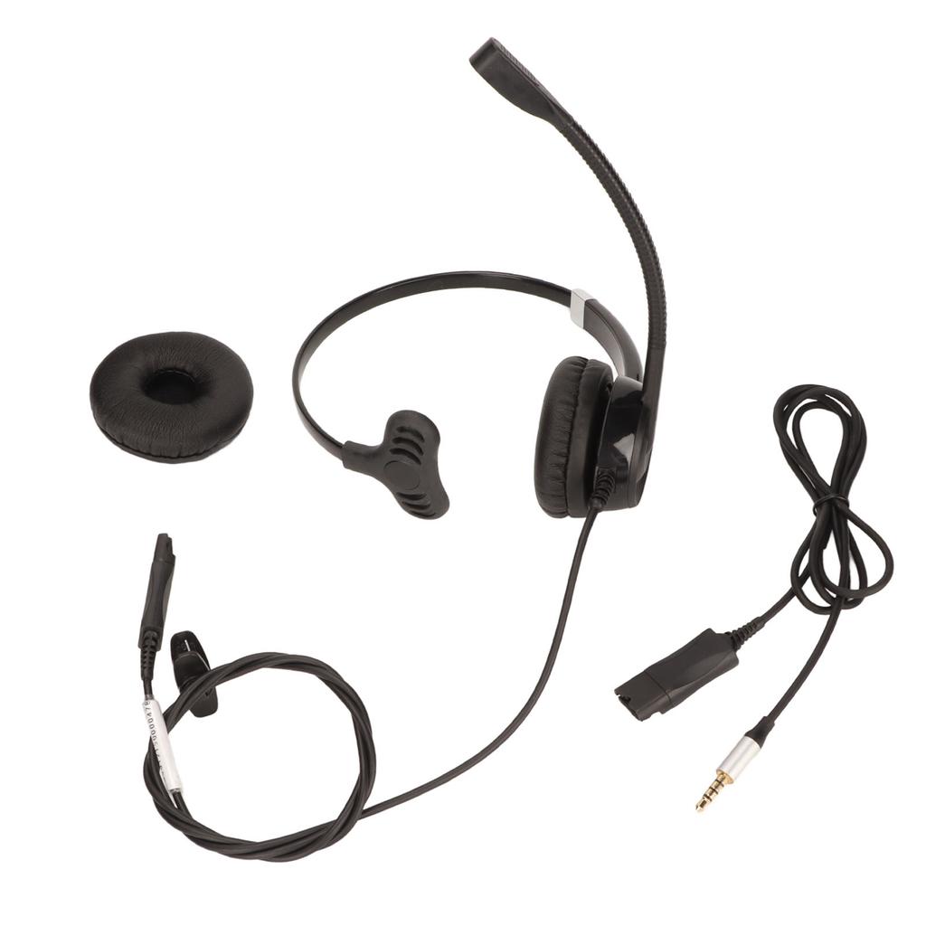 Call Center Headset Single Ear Noise Canceling Adjustable Ergonomic Business Headset with