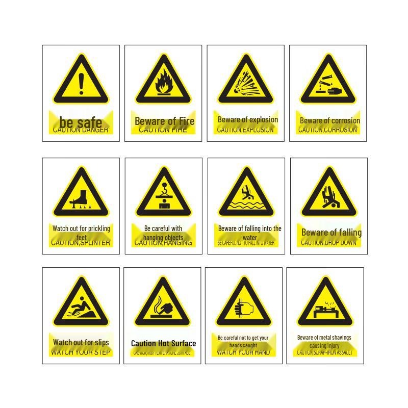 Reflective PVC "Beware of Electric Shock" Safety Sign