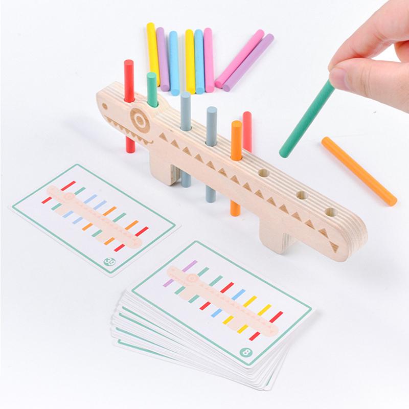 Fischgräten Holz Paarung Kinder Puzzle Farberkennung Frühe Bildung Feinmotorik Trainingsspielzeug Montessori Lehrmittel