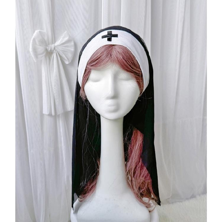 Nun Habits Hats Nun Headpiece Lightweight Nun Costume Accessories for Halloween Dressing Up Party Nun Headband Caps