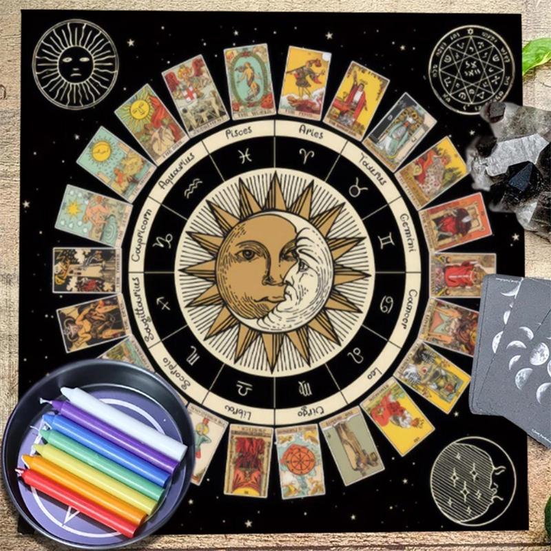 Board Game Pad Astrological Oracles Table Cover Card Mat Divinations Tablecloth