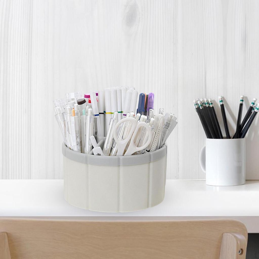 Degree Rotatable Pencil Cup Desk Pen Holder Boys Girls Large Capacity Desktop Stationery