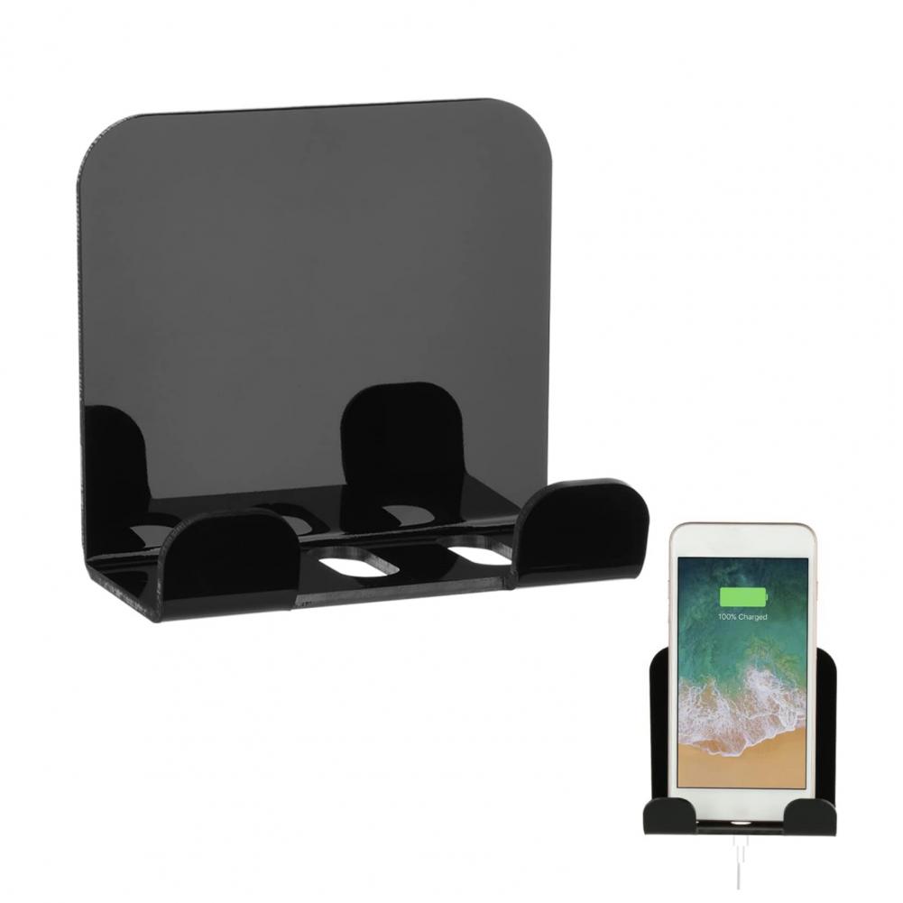 Phone Charging Stand Smartphone Wall Holder Wall Mount Phone Holder with Charging Holes for Bedside Organization Home Office