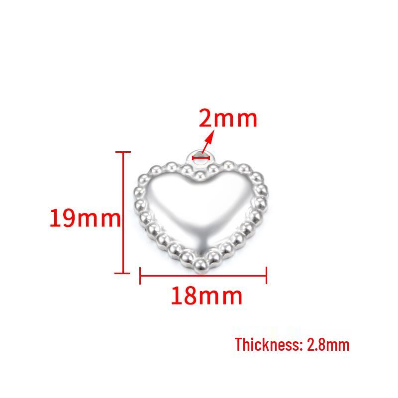 Polished Stainless Steel Heart Charms for DIY Necklaces and Bracelets