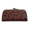 [Inden-ya] Inden Leather Kozuchi Gamaguchi Coin Purse Model 1501 Black X Red Lacquer Grape Pattern Genuine Leather Wallet Made In Japan