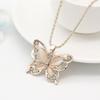 Fashion Women Butterfly Pendant Necklace Stylish Sweater Temperament Necklace