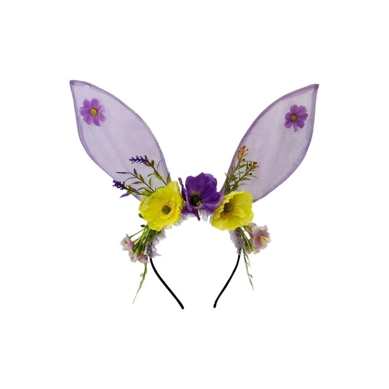 Soft Rabbit Ears Headwear With Mesh Detailing For Easter Celebrations Infants Children Adults Comfort Wear Headdress