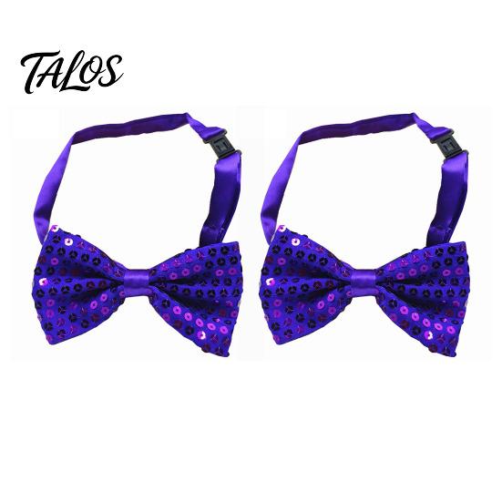 Adult Child Formal Wear Sparkly Sequin Bow Tie, Adjustable Glitter Necktie for Men, Shining Magic Show Tie Shiny Pre-Tied Neck Ties Banquet, Carnival