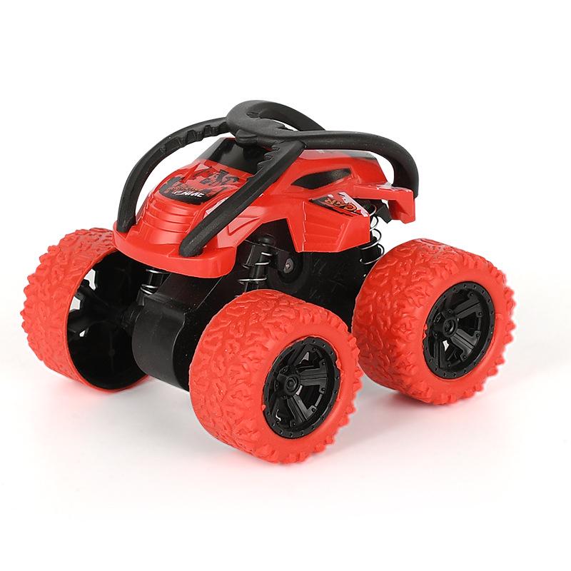 Kids' Four-Wheel Drive Inertia Toy Car - Macaron Rollover Stunt Vehicle