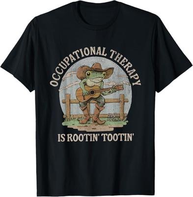 Ergotherapie ist Rooting Tooting Western Frog OT OTA T-Shirt