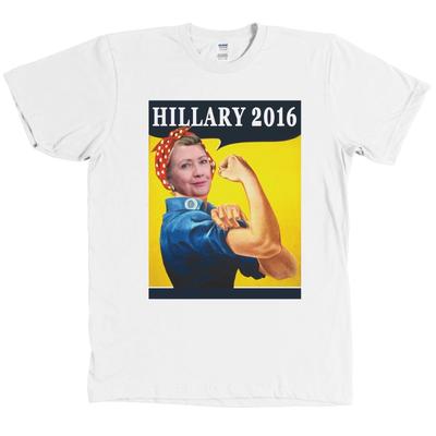 Hillary Clinton Rosie The Riveter We Can Do It Shirt Democrat Feminist Tee NEW