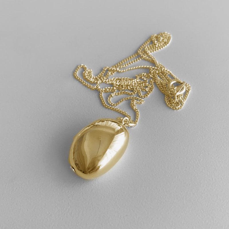 Collana di Perle Minimalista da Donna, Argento Sterling S925, Lunga Catena da Maglione Regolabile