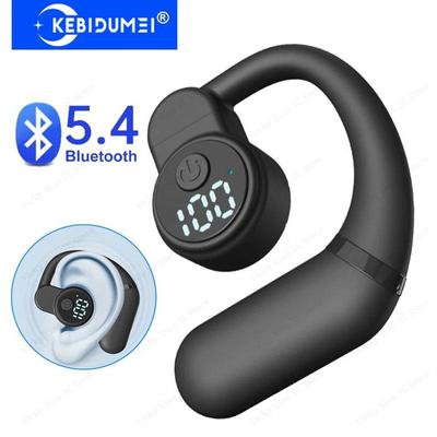 Bezdrôtové Bluetooth 5.4 slúchadlá s háčikom na uši, HiFi stereo slúchadlá s redukciou hluku, otočenie o 180°, nastaviteľné, ľavé a pravé ucho, univerzálne slúchadlá do uší