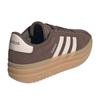 adidas Girls Court Bold 3 Stripes Leather Platform Trainers