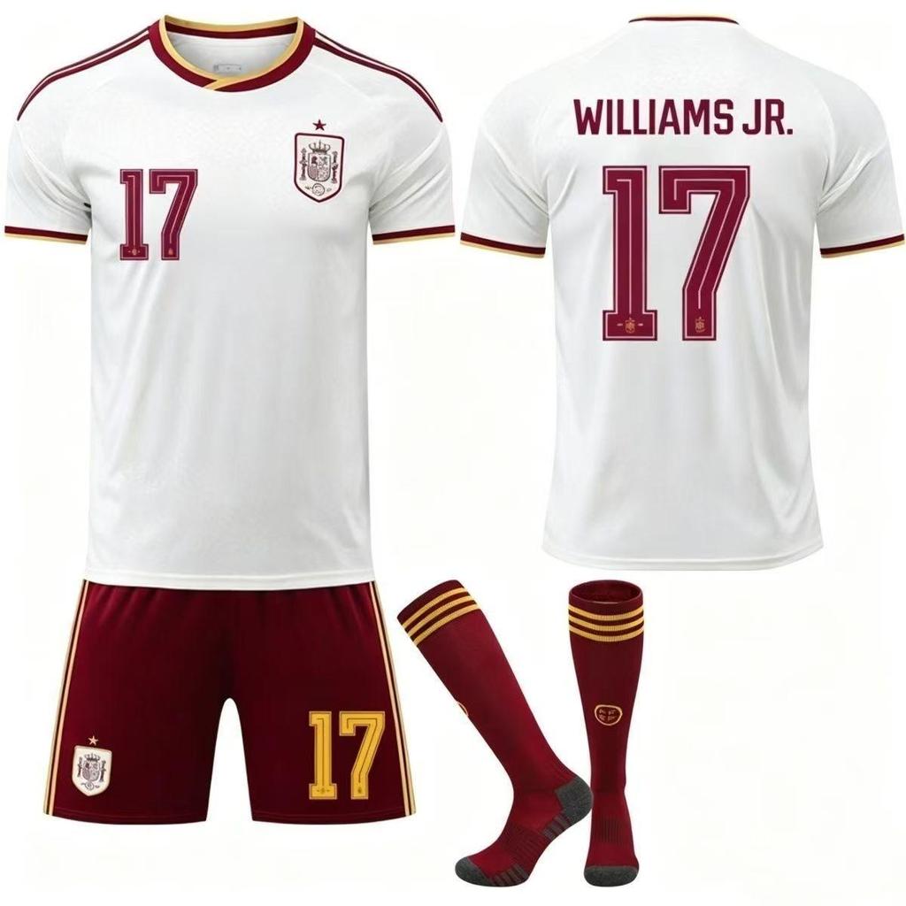 Maglia Spagna con Logo ricamato Maglia Coppa del Mondo 2026 Versione Fan stesso stile Maglia da Calcio