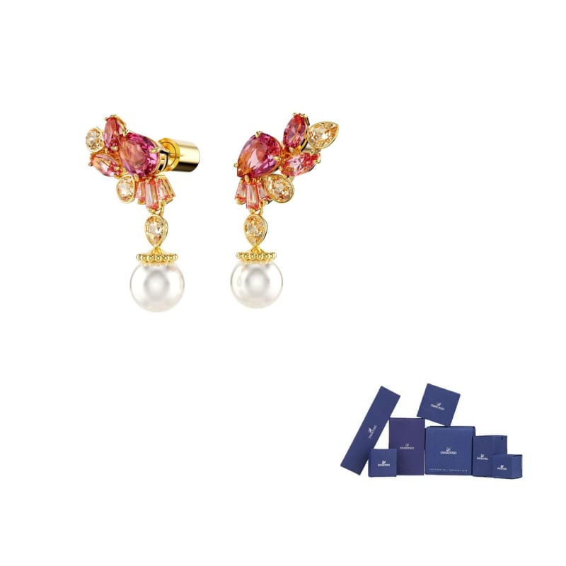 Swarovski Gema Earrings Women`s Red 5688486