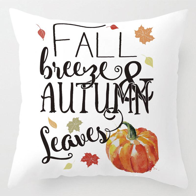 Thanksgiving Pillow Cover, Linen Peach Skin Cushion Cover, Home Sofa Cover, Cushion Waist Pillow, Linen Pillow