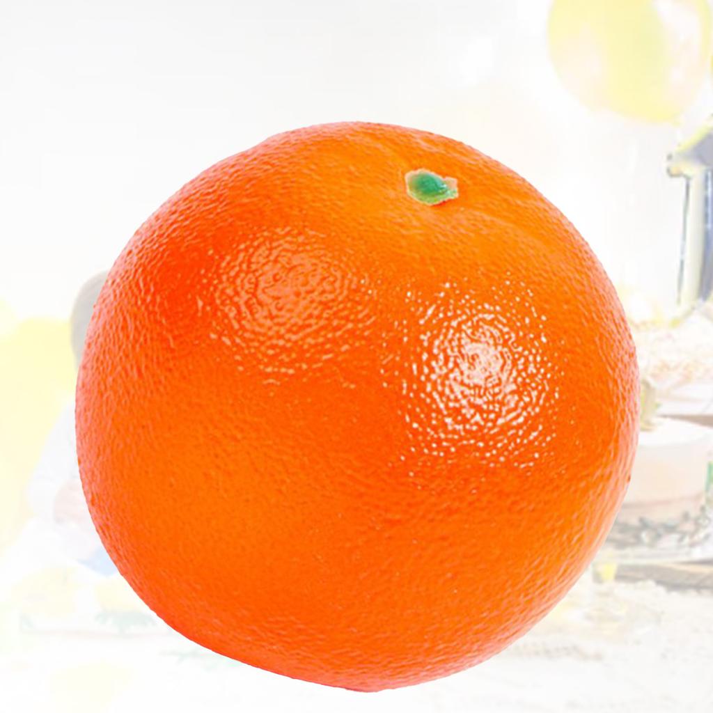 Fruta Artificial ABS Realista Delicada Simulación Artificial Frutas Falsas Atrezo para Fotografía Exhibición Naranja