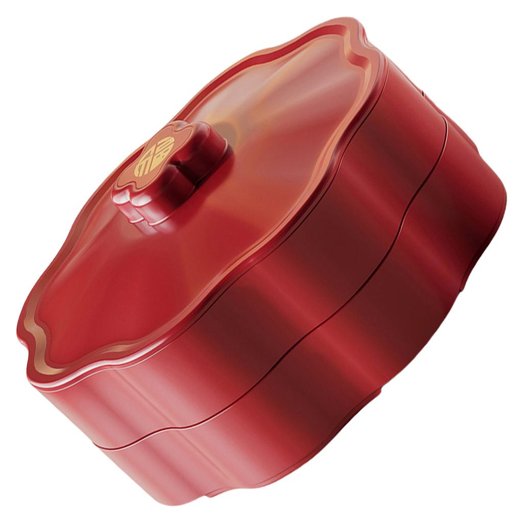 Süßigkeitenbox Kunststoff Trockenfrüchtebehälter mit Deckel für Wohnzimmer 5 Fächer Snacks Organizer für Haushaltsgebrauch