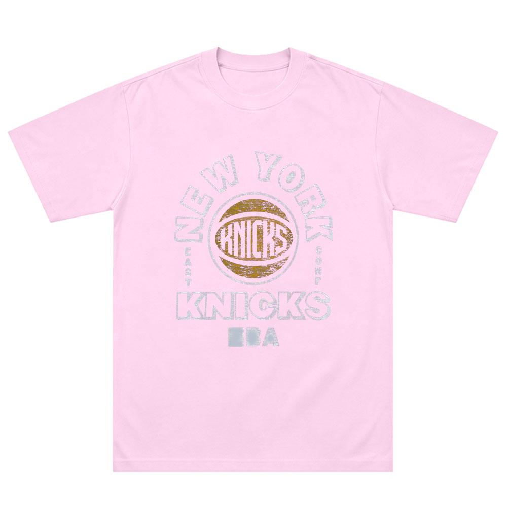 Maglietta Grafica Rilassata New York Sports Knicks Moda Estiva Cotone Traspirante T-shirt Unisex Girocollo Comfort Manica Corta Top