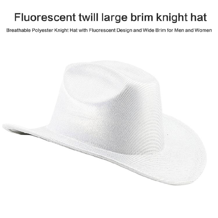 Fluorescence Western Hat Large Brims Knight Hat Cool Nightclub Hat Party Supply Large Brims Hat Shimmering Travel Sun Hat
