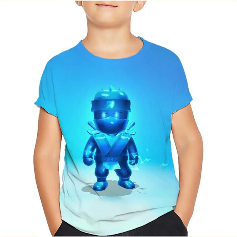 

Футболки для детей Stumble Guys Stumble Game Cartoon 3D Print с коротким рукавом для мальчиков/девочек с круглым вырезом, модные футболки для мальчиков, футболки, топы, одежда 160 амазонка