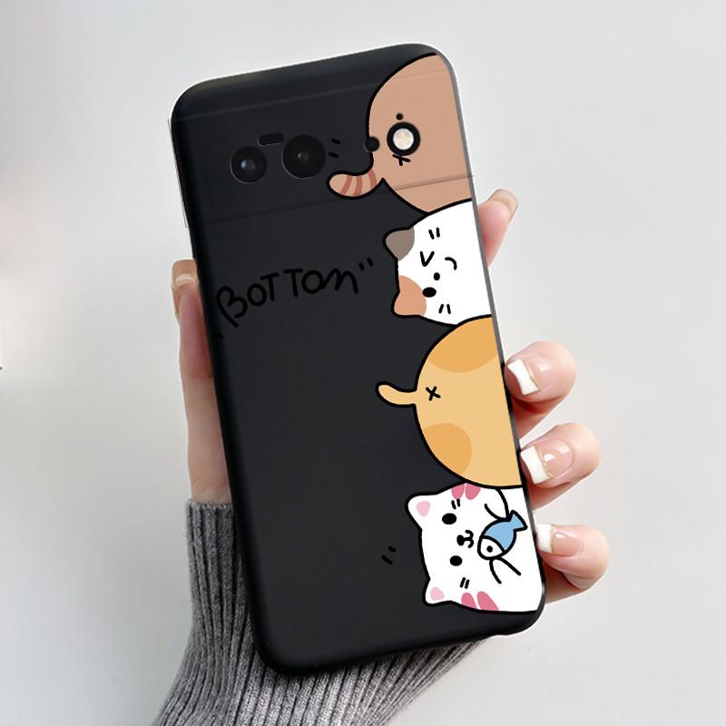 

Casing For Google Pixel 6 / Pixel 6 Pro / 6A Case Aesthetic Fashion Cute Cat Silicone Soft Back Cover Full Protection Phone Case Pixel 6 Pro