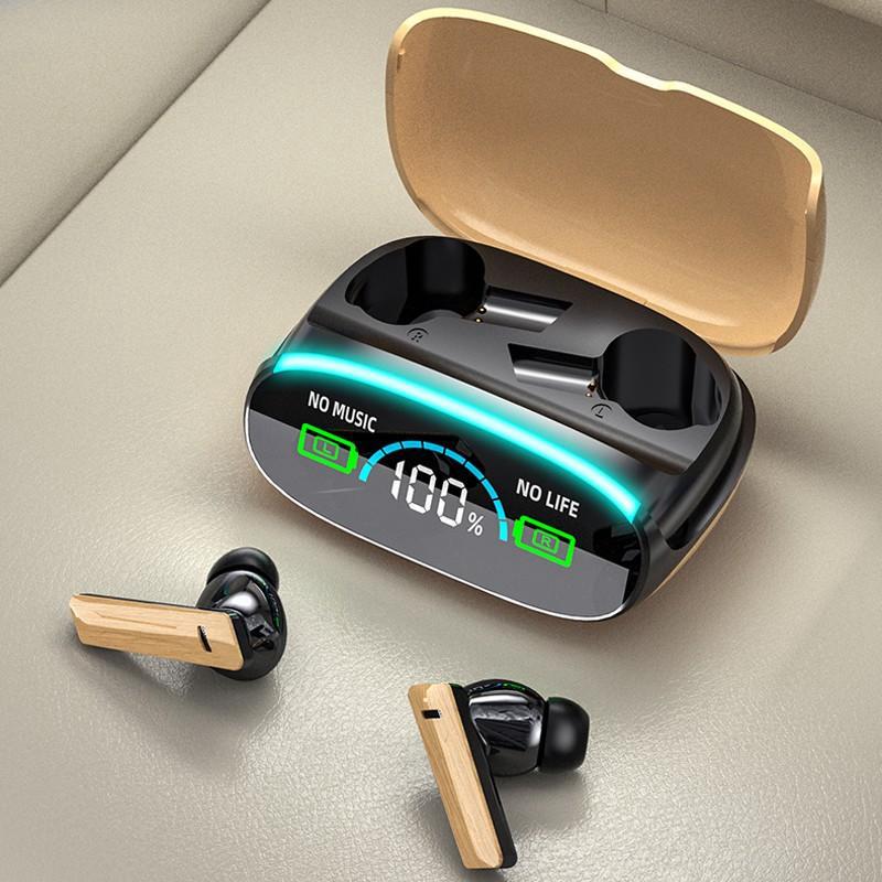 Wireless Long Battery Life Earbuds Simulated Log Bluetooth 5.3 Headset Touch Control Support Emergency Phone Charging