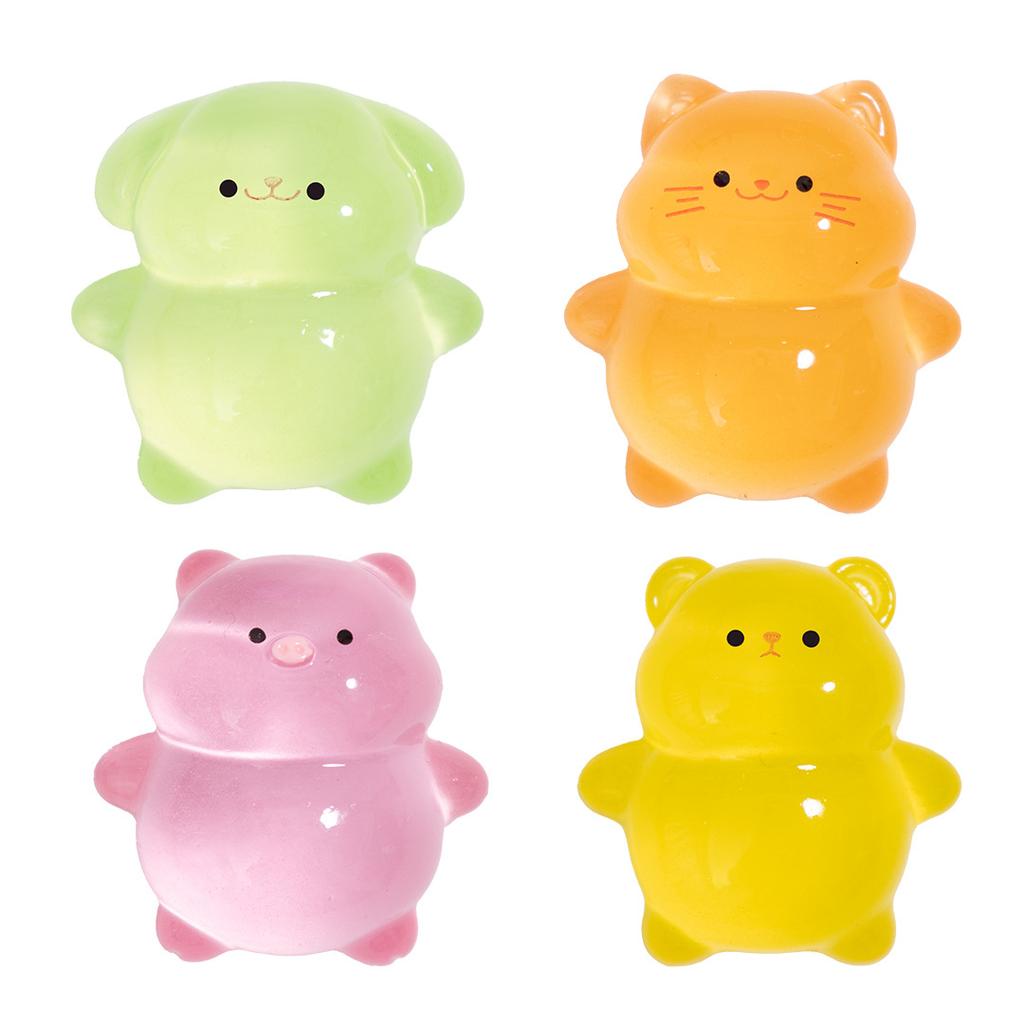 10-100 Stück Mini Leuchtende flach liegende Hunde Kätzchen Cartoon Panda Tier Harz Bär Ornament Mikrolandschaft Dekoration DIY Schreibtisch Dekoration