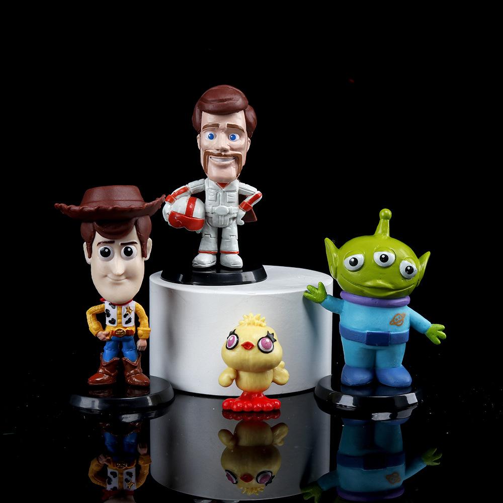 10Pcs Anime Toy Story Action Figure Buzz Lightyear Woody Jessie Alien Kawaii Doll Collectible Model Toys Kid Christmas Gift PVC Poseable Articulated
