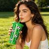 1/6/12Pcs 710ML Plastic Football Cup 24oz Football Themed Tumbler Reusable Drinking Bottle Game Day Sports Football Party Essentials Fan Gift