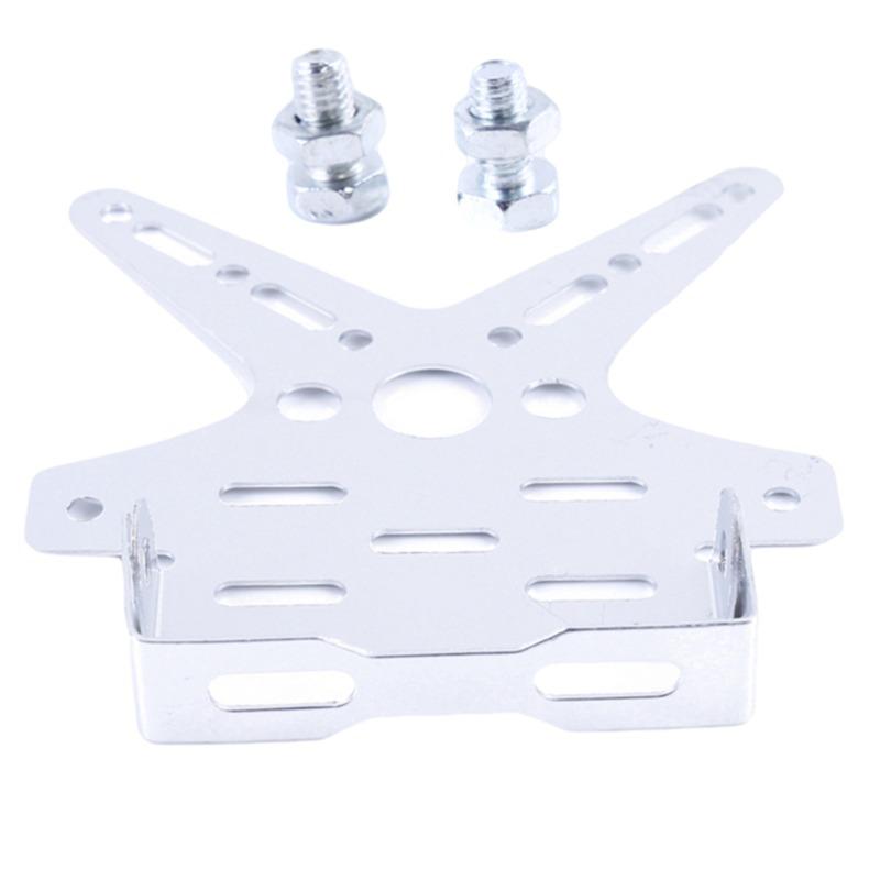 Plaque dimmatriculation arrière de moto en alliage d'aluminium électroplaqué Support de moto Porte-plaque d'immatriculation ajusté pour scooter
