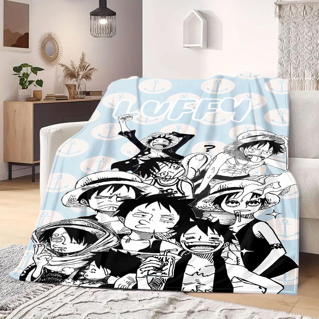 OnePiece anime Flannel Blanket Warm,Comfortable,Suitable for Bedrooms,Sofas,Beds,Chairs,Picnics,Travel