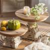 French Wood Tray Multifunction Fruit Tray Wear Resist Vintage Carved Ornament for Wedding Photography Prop Decorations Crafts