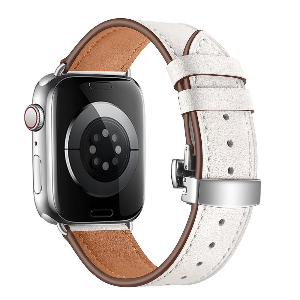 Genuine Leather Strap For Apple Watch Bands 46mm 45mm Ultra2 49mm 44mm 40 41 42mm Bracelet Correa iWatch Series 10 8 7 9 SE 6 5