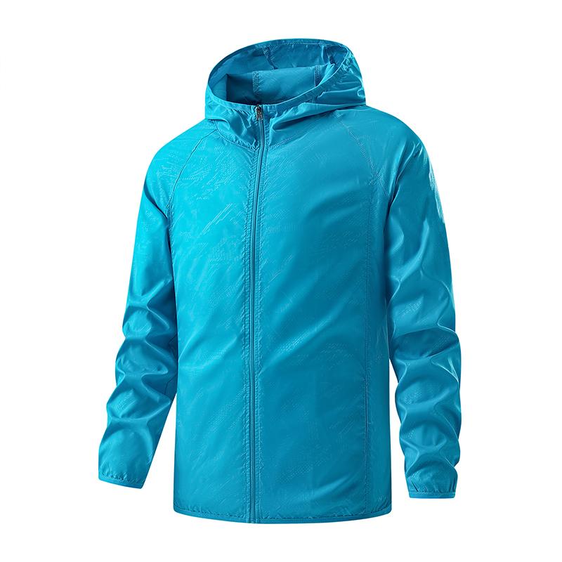 Men's Summer Lightweight Jacket Hooded Casual Jacket Outdoor Windproof Jacket