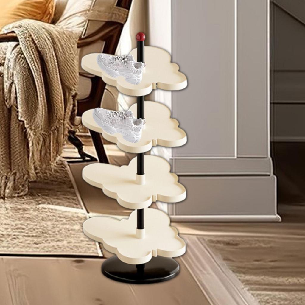 Corner Shoe Rack Organizer with Butterfly Design for Compact