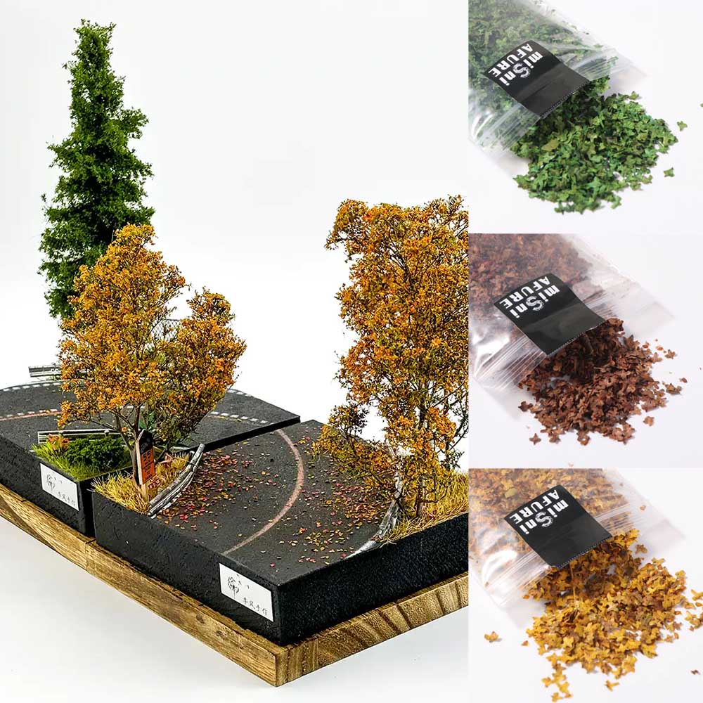 Miniature Terrain Micro Landscape Leaves Layout Scene DIY Miniature Leaf Sand Table