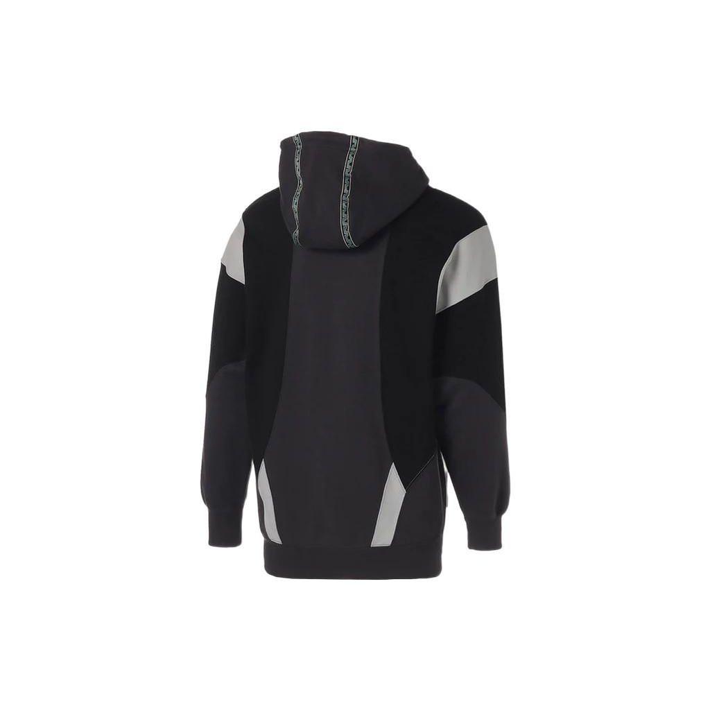 Puma FW22 Pullover mit Buchstaben-Kapuze, figurbetontes Langarm-Sweatshirt für Herren, Sweatshirt, Dunkelgrau 535083-85